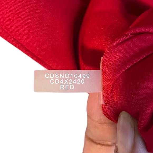 Calvin Klein | Women’s Vintage Red Midi Dress Size 10 - Picture 4 of 6